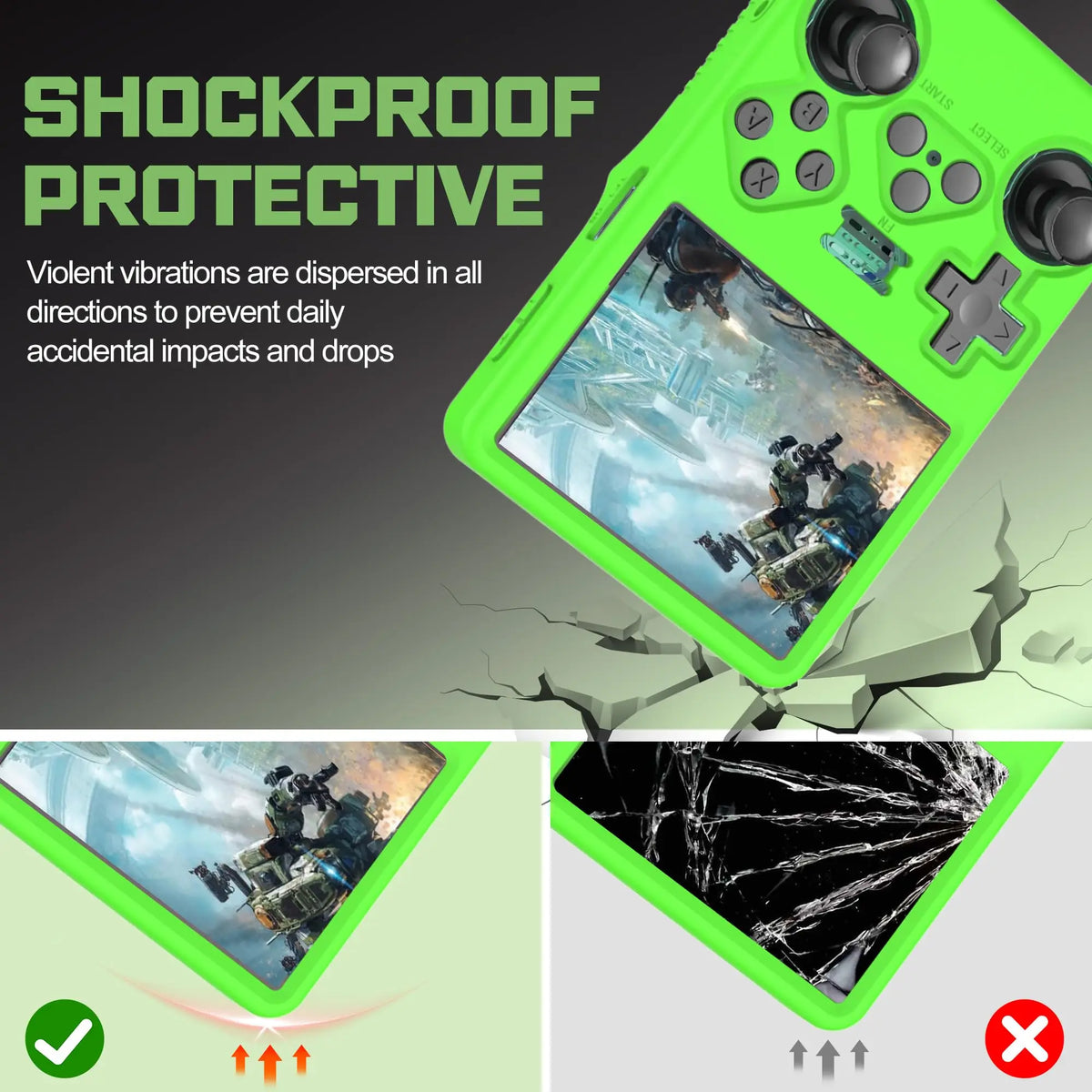 Case for R36S Silicone Soft Protective Cover R36S Anti-Scratch / Shockproof / Washable Protector Game Console Accessories