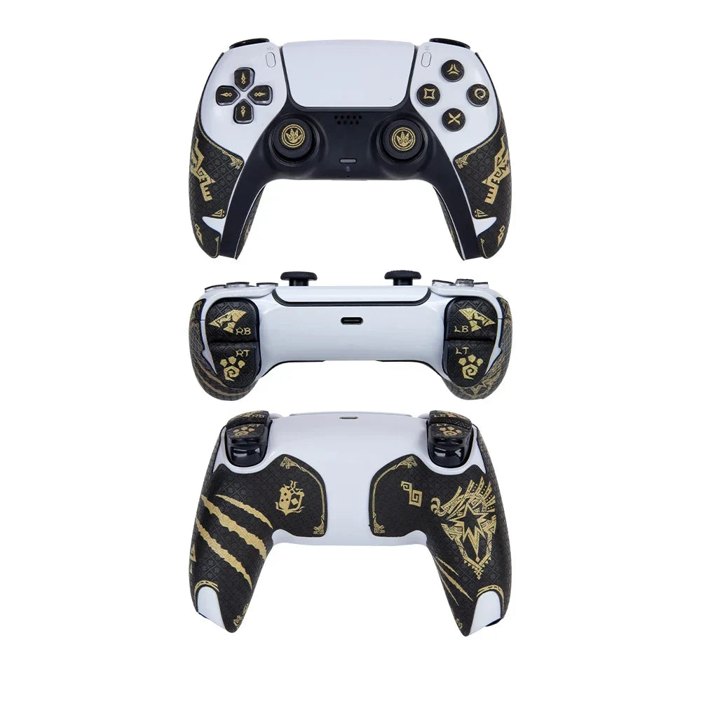 FINALORD PS5 DualSense Controller Grip Tape, Non-Slip, Gold