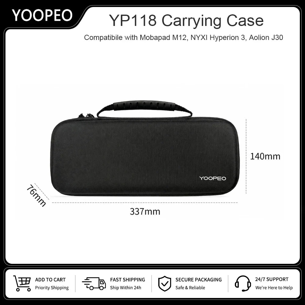 YOOPEO Carrying Case Storage Bag for Mobapad M12, NYXI Hyperion 3, Aolion J30 & Switch 2 Console Shockproof Protective Case