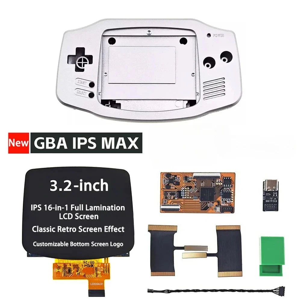 GBA 3.2-Inch IPS LCD Kit, 960x640 with Custom Shell