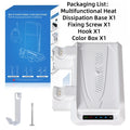 for PS5/PS5 Slim/PS5 Pro Stand with Headphone Hook Cooling Stand & Controller Charging Station for PS5 With 3 Levels Cooling Fan