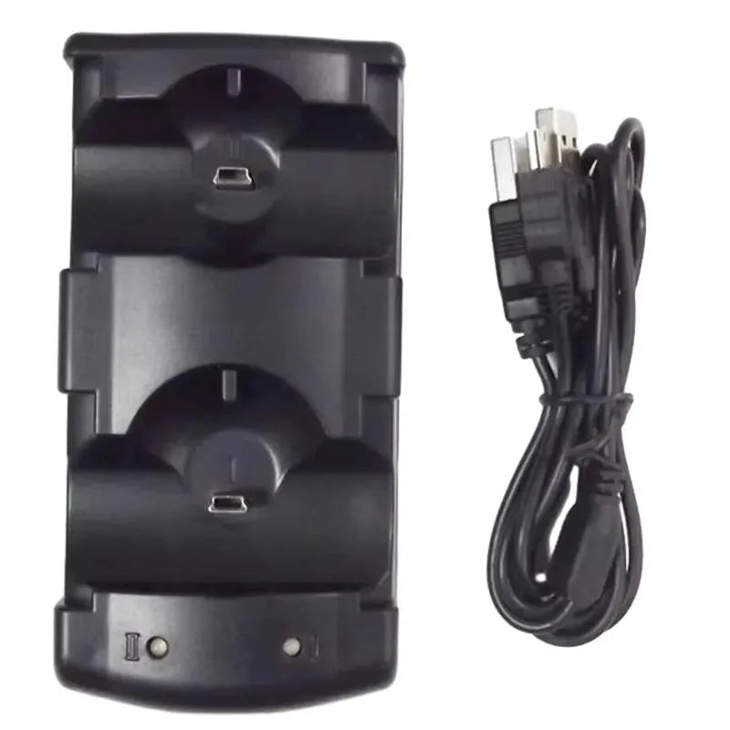 Dual USB Charger Dock for PS3 Controllers with Red, Green Lights