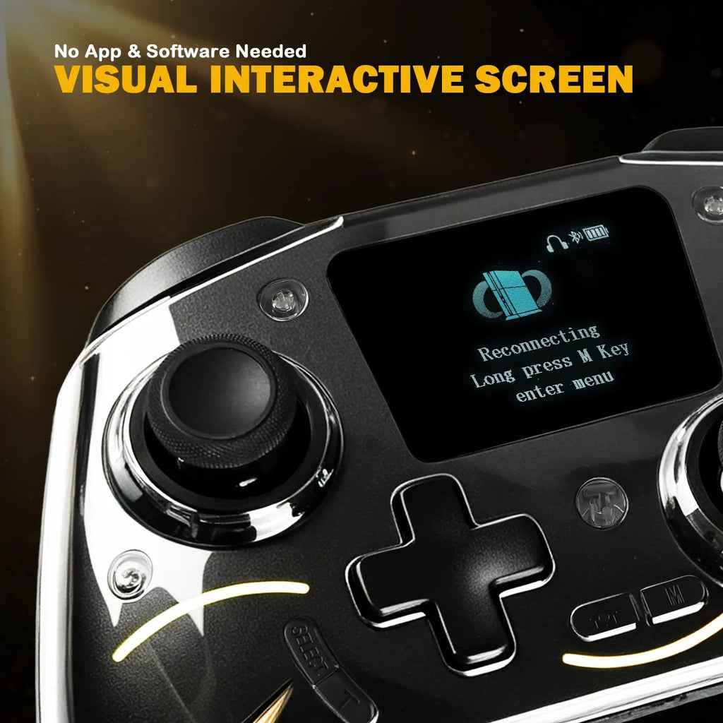 VGBUS Hall Effect Controller with LCD Screen for Switch & PS4