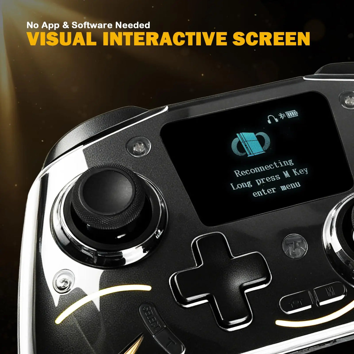 VGBUS Hall Effect Controller with LCD Screen for Switch & PS4
