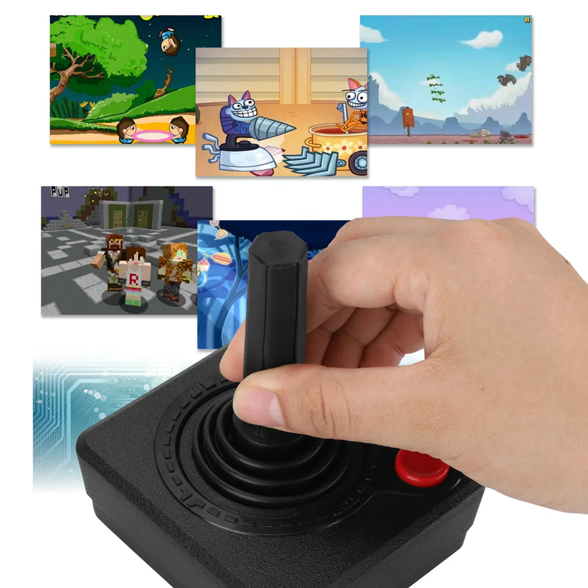 Ergonomic Comfortable Wireless Controller Analog Stick Wear Resistant 3D Analog Joystick Friendly Materials ABS for Atari 2600