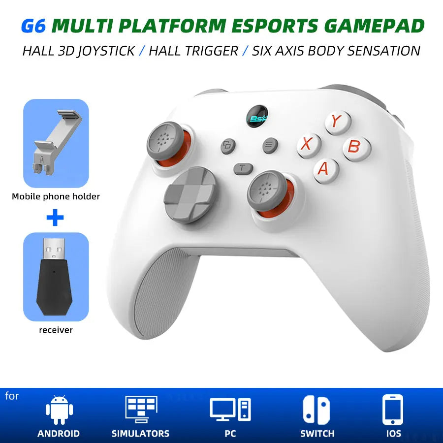 VILCORN G6 Wireless Hall Controller for Phone, PC and Switch