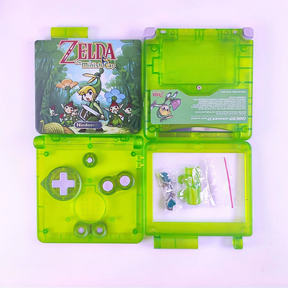 GBA SP (Game Boy Advance SP) Printed DIY Replacement Shell