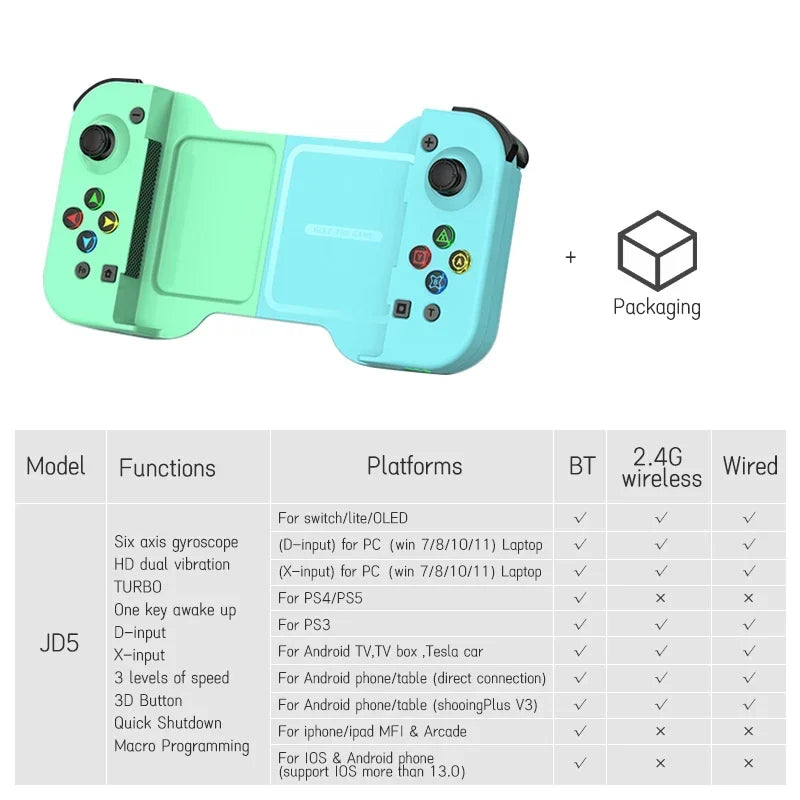 VILCORN Stretchable Mobile Controller D5 D3S for Phone & Switch