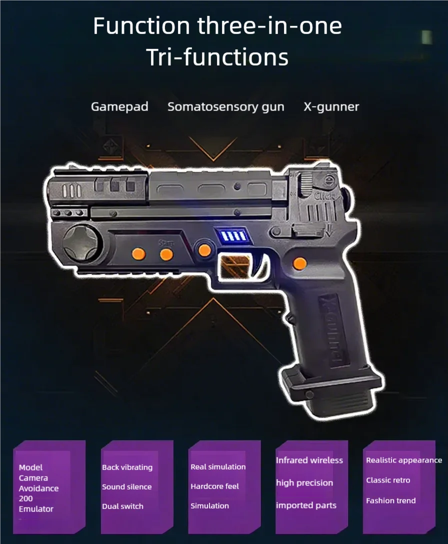 XGUNNER Wireless Light Gun with Recoil and Vibration for PC
