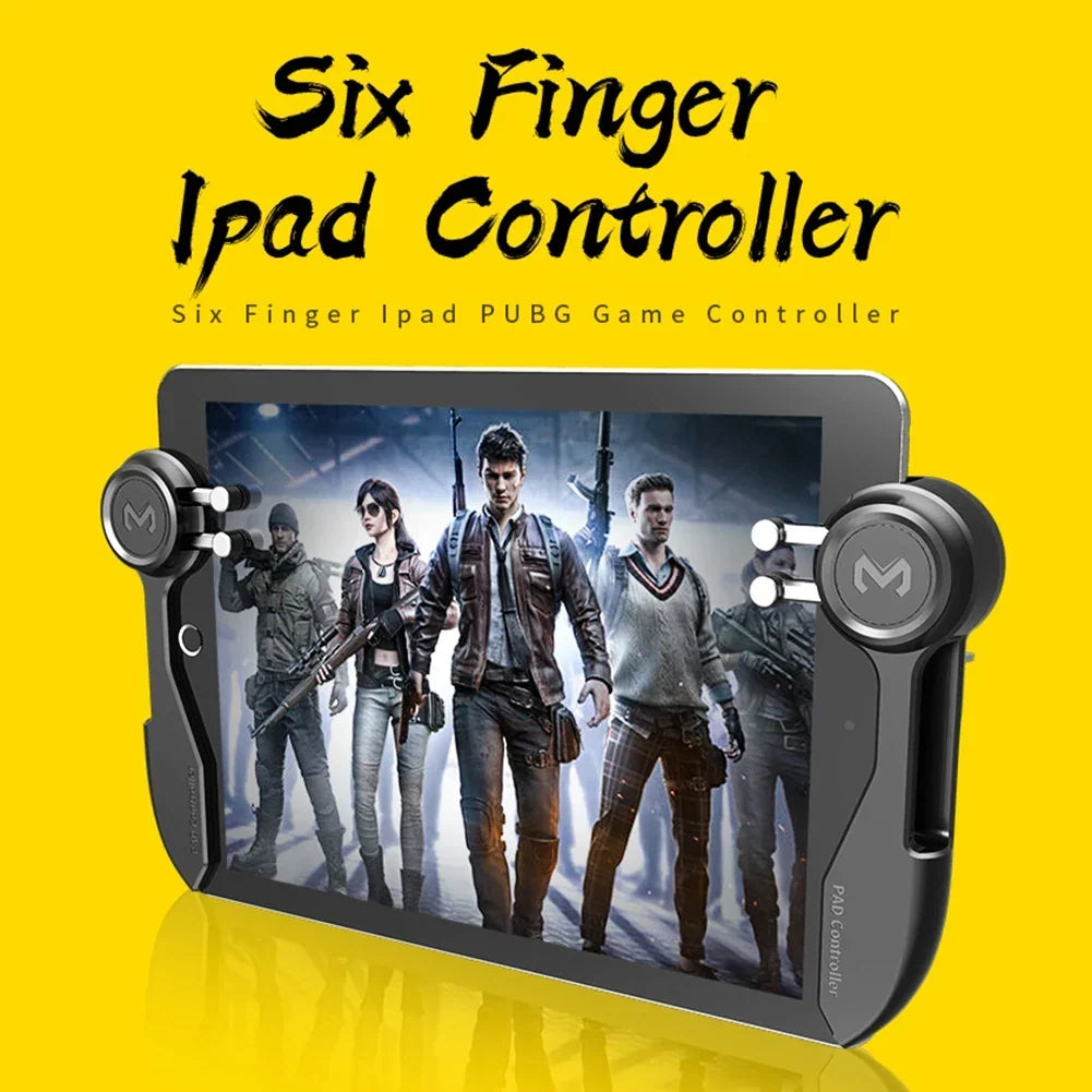 6 Fingers Mobile Phone/Tablet Trigger Gamepad for PUBG, iPad
