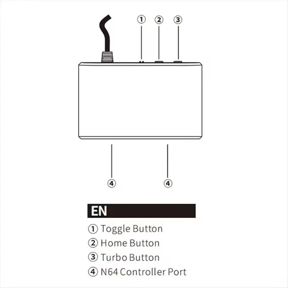 N64 Controller Adapter for SWITCH OLED PC – Turbo Function Classic Controller Converter For Gaming Accessories