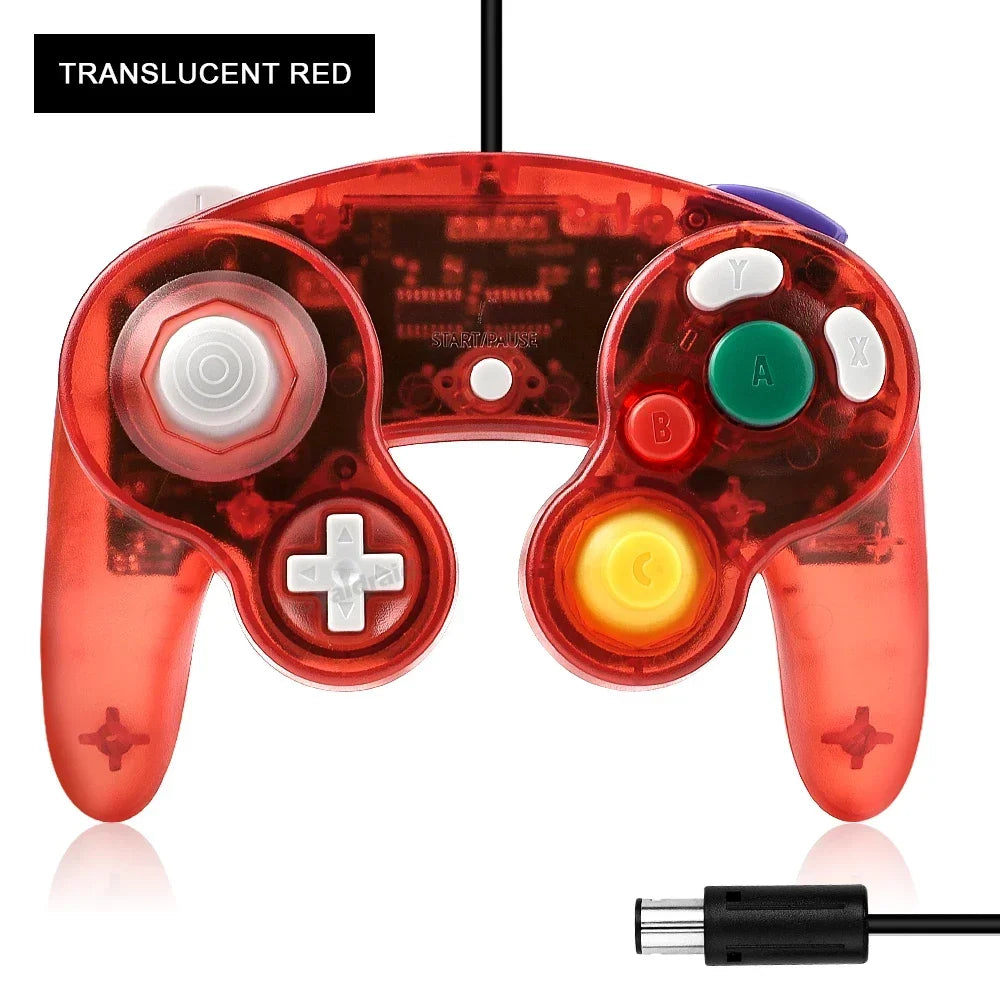 NGC-002 8 Colors Transparent Wired Controller for GameCube