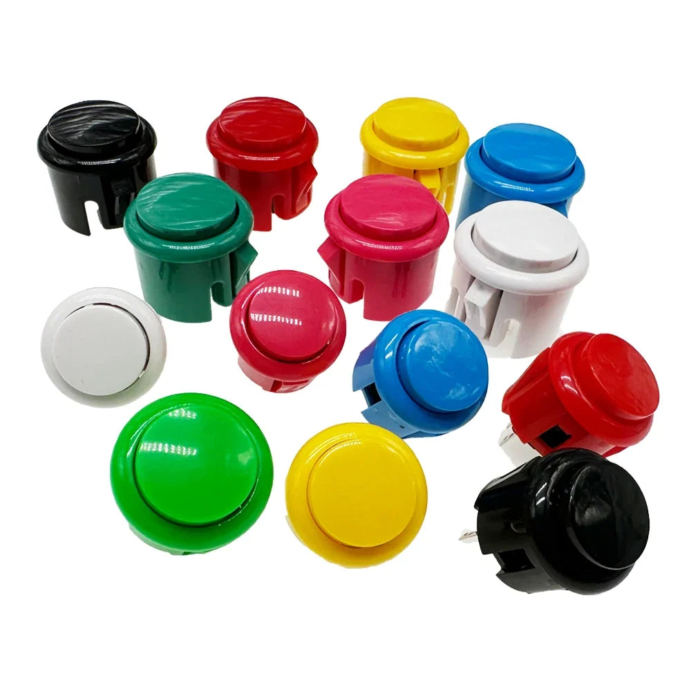 12pcs Copy Sanwa Buttons 30mm 24mm Arcade Push Button Switch Baolian Circle Buttons Micro Switch For Arcade DIY Kit