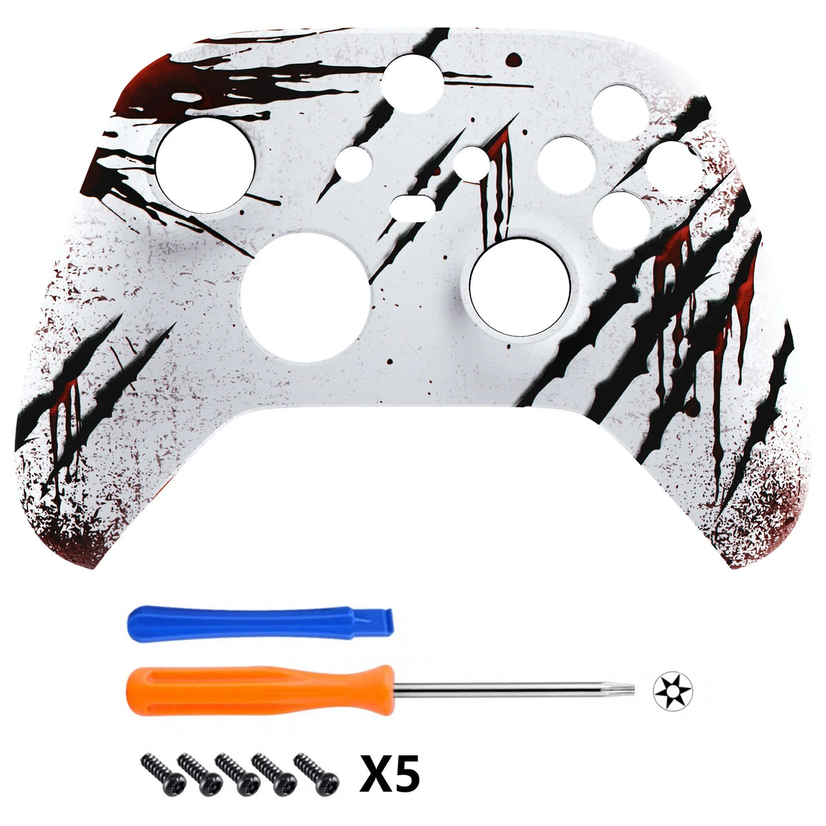 eXtremeRate Custom Pattern Soft Touch Front Housing Shell Cover Faceplate for Xbox Series X/S (Xbox Core) Controller