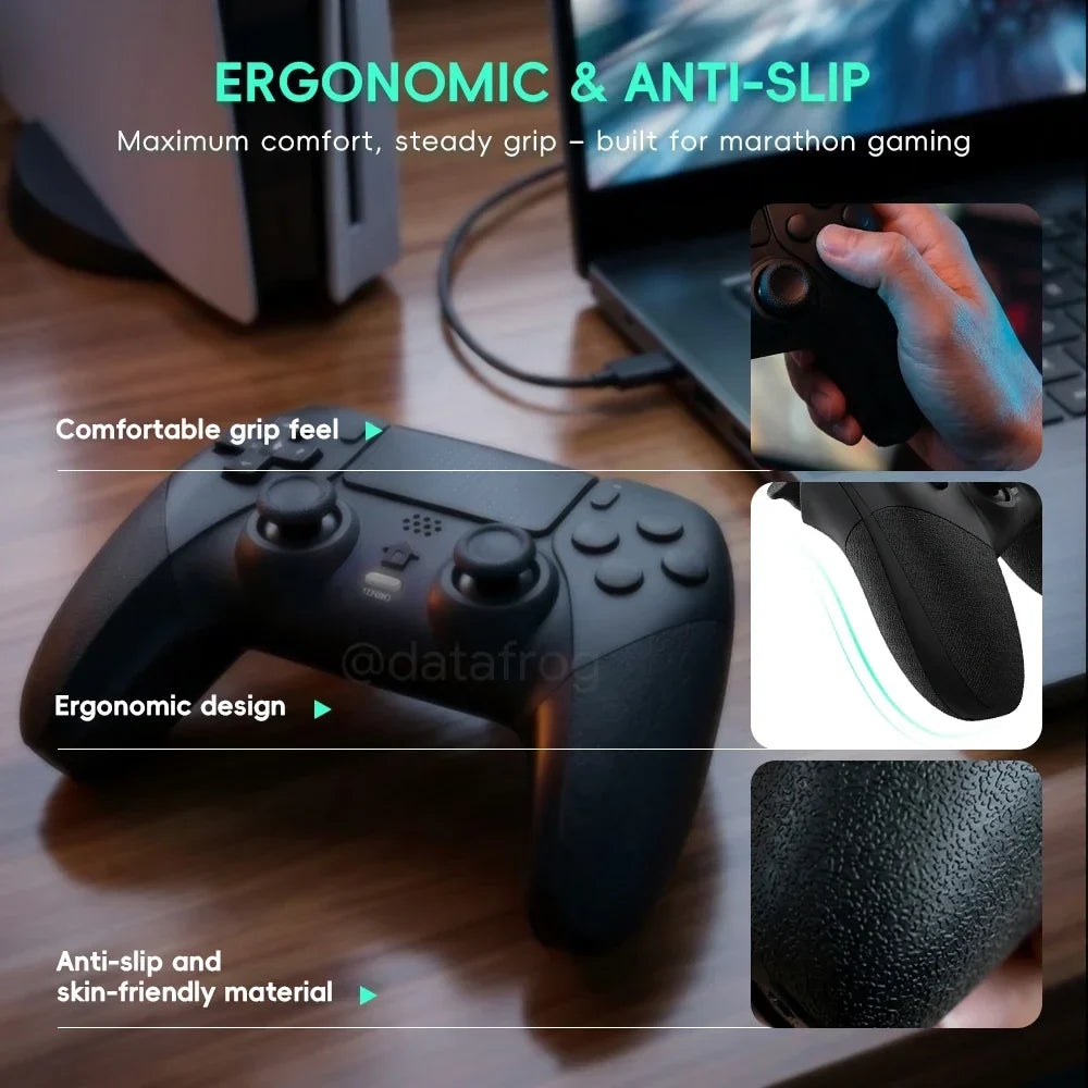 Data Frog T43 Wireless Controller for PS5 with Macro Keys & Turbo