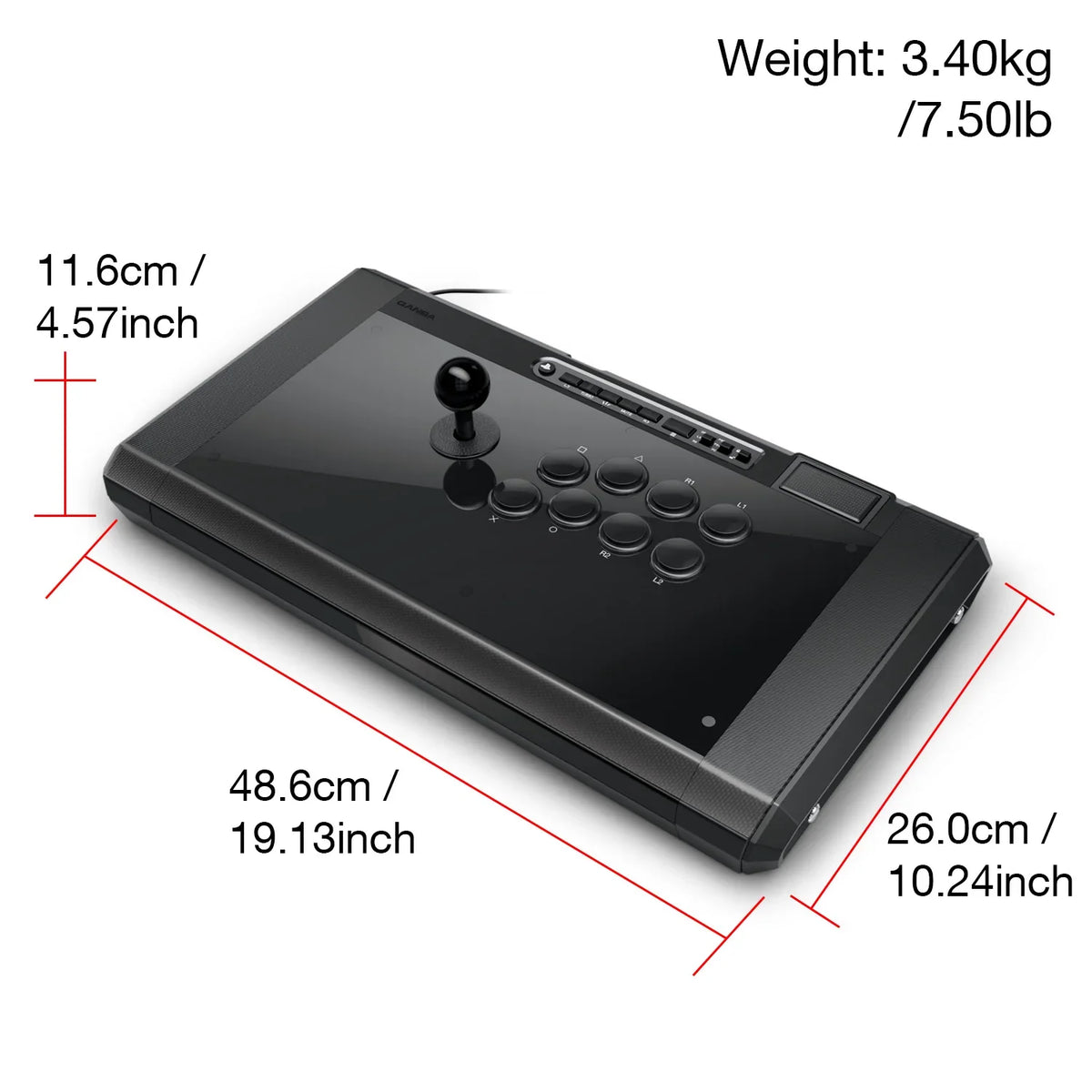 QANBA Q7 Obsidian 2 Arcade Joystick Fighting Stick for PS4/PS5/PC