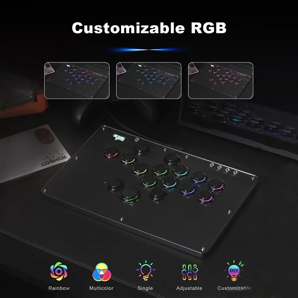 Haute42 U16 Leverless Hitbox Controller, Button Rim, PC/PS4/PS5