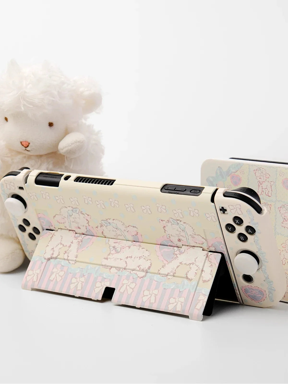 Original Design Suitable for Switch OLED Protective Case, Cute Little Lamb Lolita, Split Soft Case for Game Console.