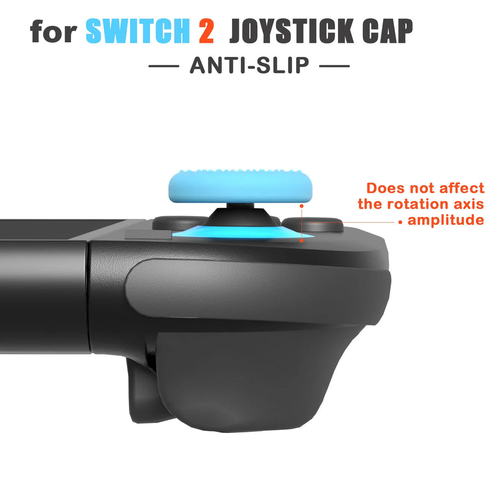 2 Pcs Silicone Rubber Protective Skin Joystick Grip Grips Cap For Switch 2 Controller Rocker Cover