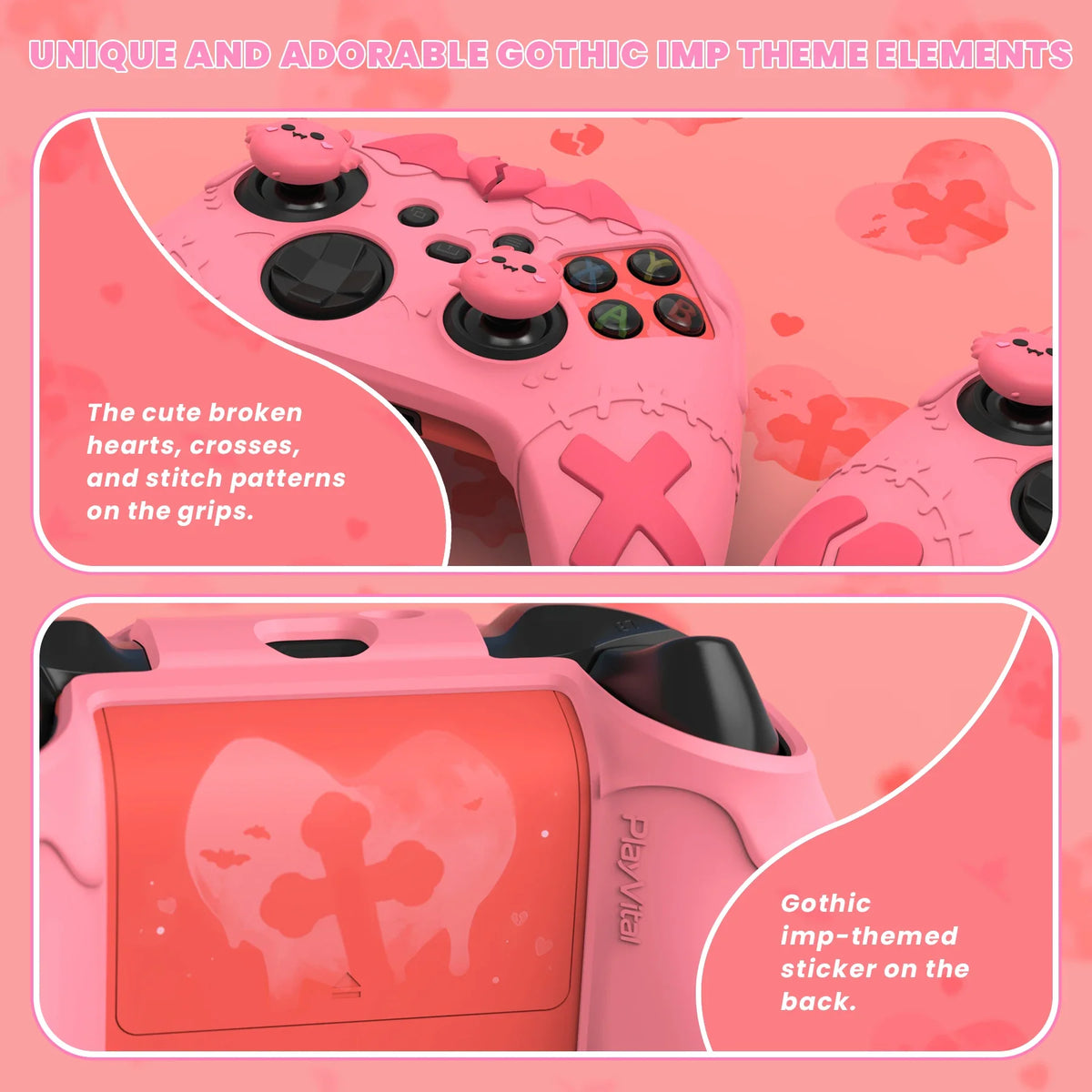 PlayVital Xbox Series X/S Controller Silicone Case, Cute Gothic
