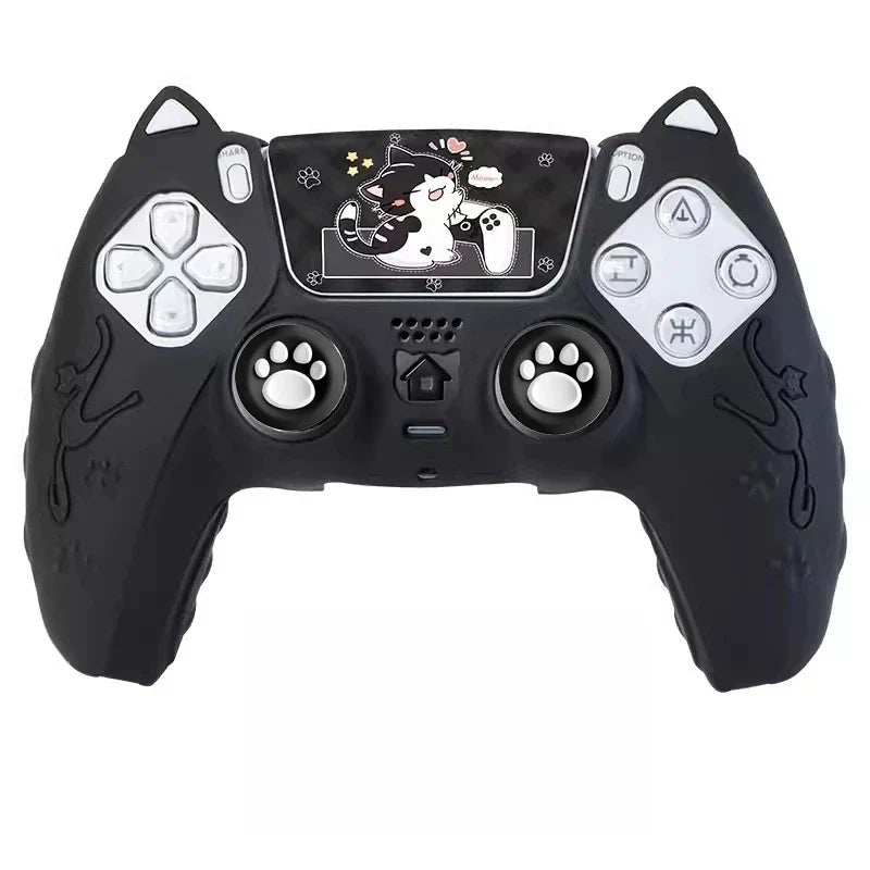 Cat Silicone Skin for PS5 Controller, Thumb Grips Protector