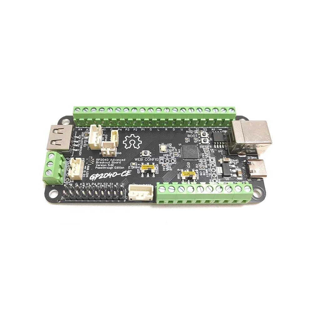 GP2040 Advanced Breakout Board USB Passthrough Fighting Board for Arcade Hit box DIY Fighting Stick Work For PC PS4