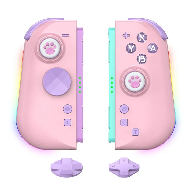 Wireless Gamepad for Switch2 RGB Magnetic L&R Joypad Controller Hall 3D Joystick 9-Axis Motion Turbo One-Key Wake Up Macro Key