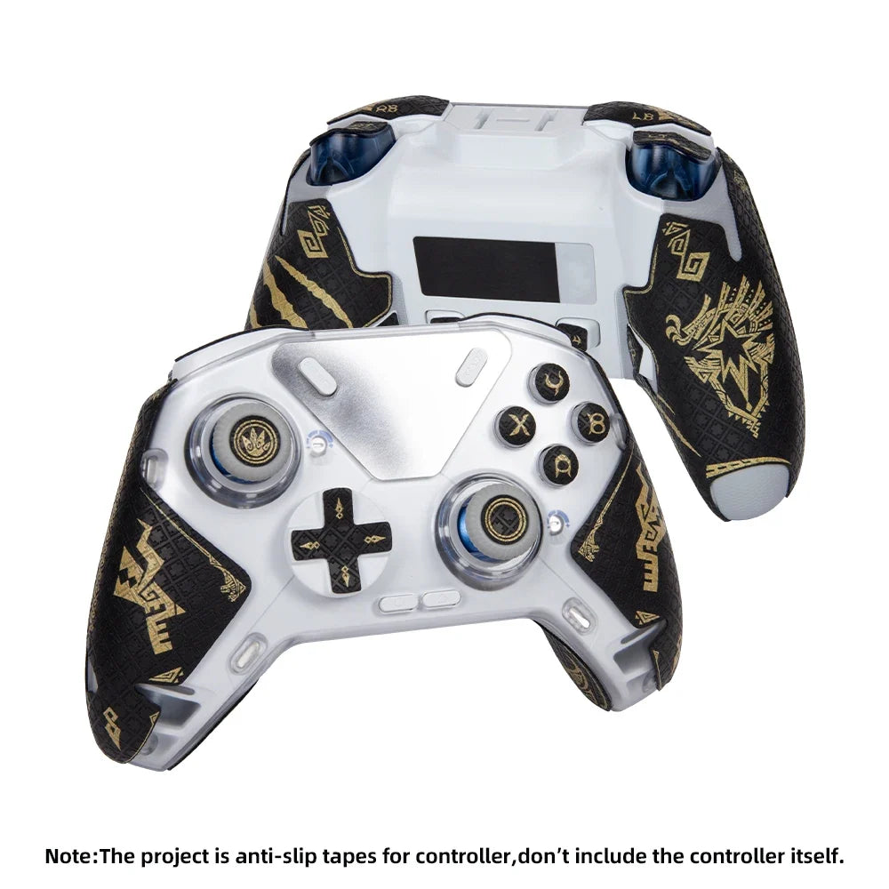 FINALORD Grip Tape for Flydigi Apex 4, Gold Cross Print Non-Slip