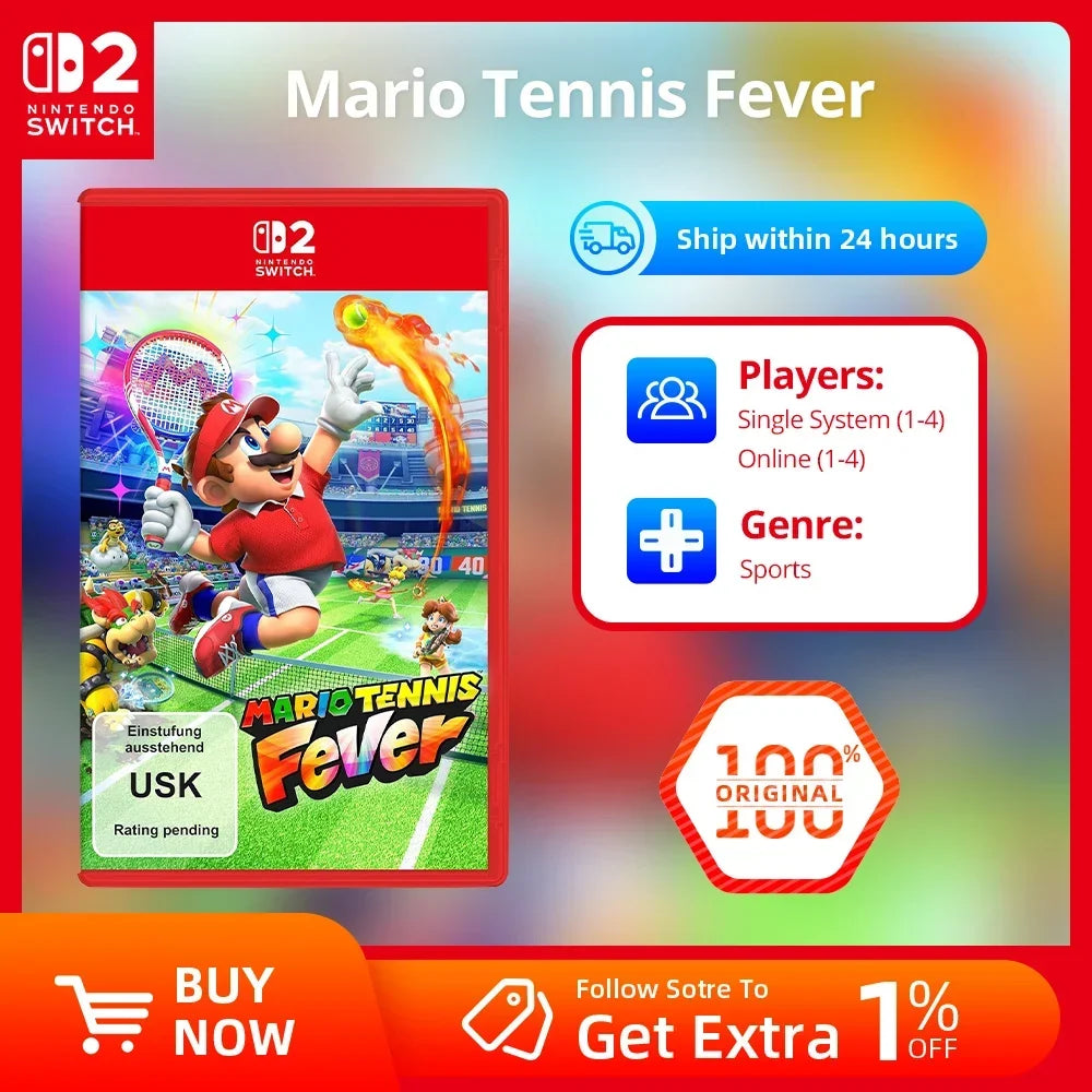 Mario Tennis Fever for Nintendo Switch 2 - Physical Game Card