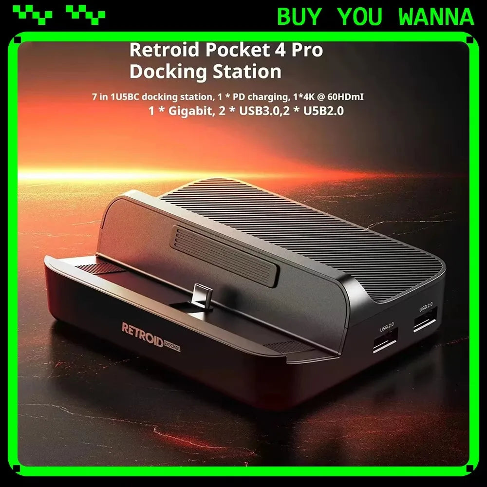 Retroid Pocket 5 Docking Station For Retroid Pocket 4 Pro / Rp5 / Retroid Pocket Mini Game Console Dock Accessories Custom 12