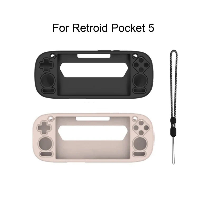 Silicone Case for Retroid Pocket 5 RP5 with Anti-Drop Rope