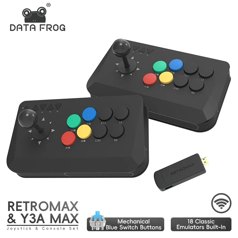 Data Frog Wireless Y3A Max Arcade Stick Fight Joystick for PC TV Box Multi-System Universal Fighting Game Controller