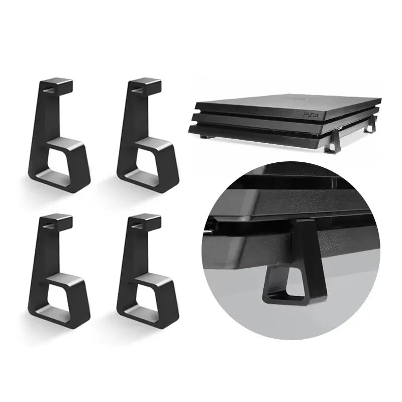 4 Pcs Heighten Feet Stand for PS4, PS4 Slim and PS4 Pro