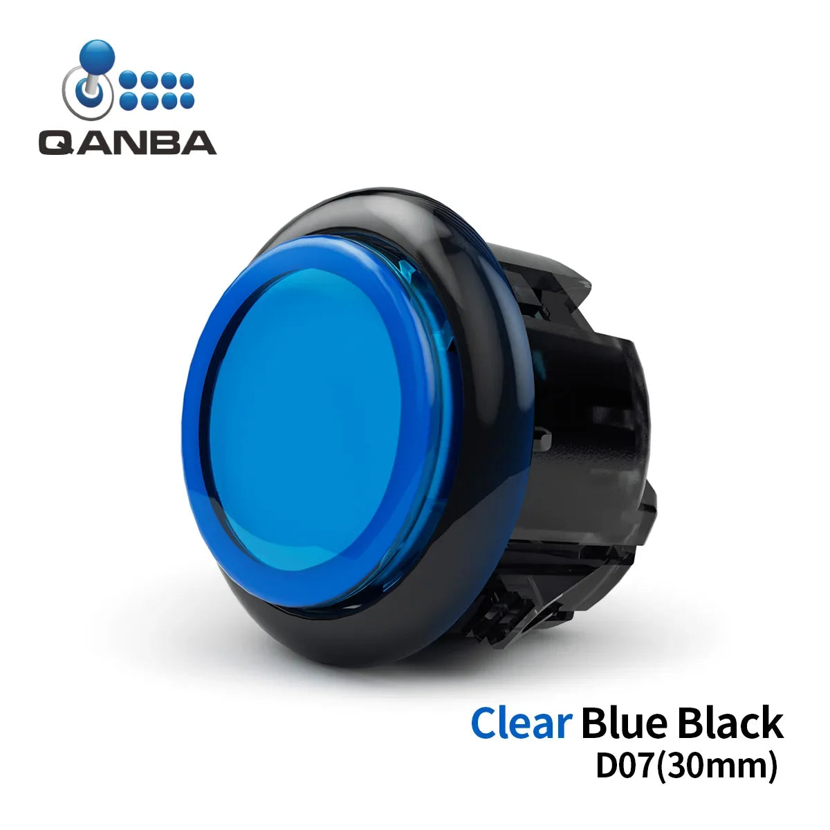 QANBA Gravity KS Silent Arcade Buttons, 30mm/24mm Snap-In