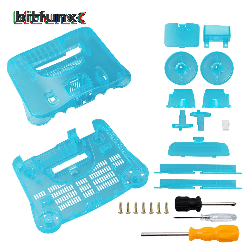 N64 Bitfunx Ice Blue Replacement Shell for Nintendo 64