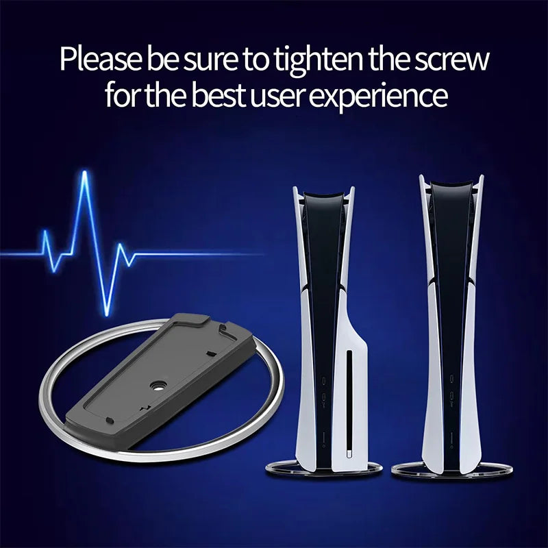 For PS5 Slim Vertical Storage Stand Metal Base Stand Replacement Console Host Stand for Playstation 5 Slim Game Accessories