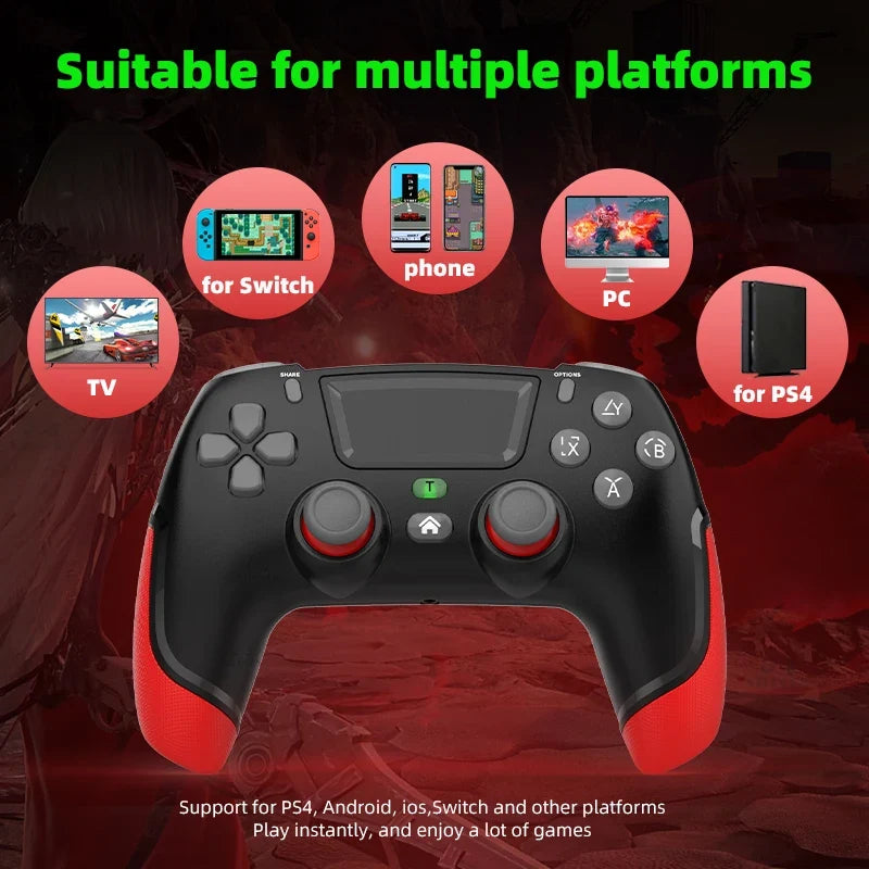 Wired Gaming Controller PS4/PS4 Slim/PS4 Pro PS3 Gamepad, Compatible with DualShock 4 Style Joystick, with Turbo Vibration