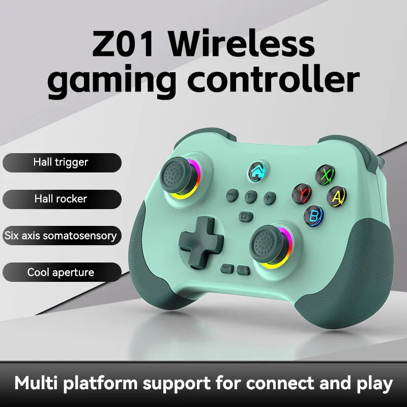 Z01 Wireless Controller Hall Joystick for Switch Steam PS3 PS4 PC