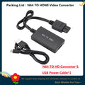 GRWIBEOU HDMI-compatible Adapter Cable N64 to HDMI-compatible Adapter 720P/1080P N64 HD Switch Converter For N64/SNES/GameCube
