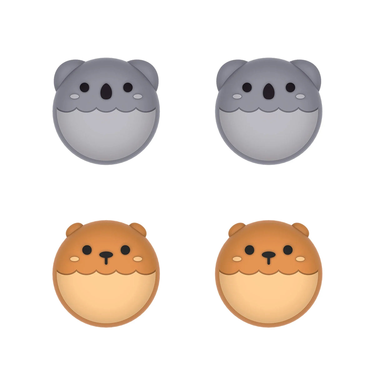 PlayVital Cute Thumb Grips Joystick Cover Thumbstick Caps for PS5/4, Xbox Series X/S, Switch Pro - Animal Series