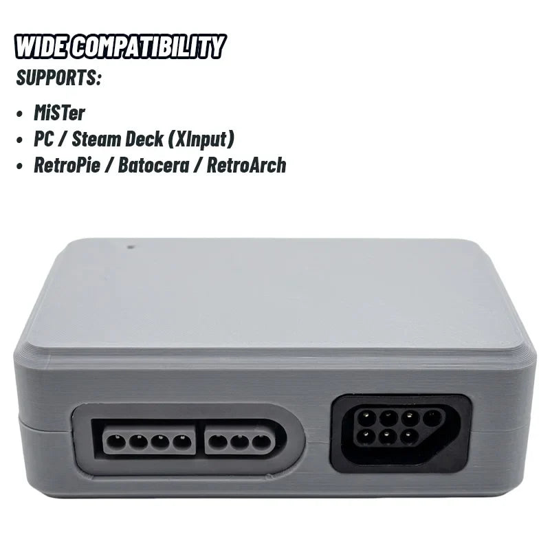 USB 4-controller SFC/NES/MD/N64 Controller To Type-C Interface Adapter 3D Printed Housing 7Pin Controller Interface Controller