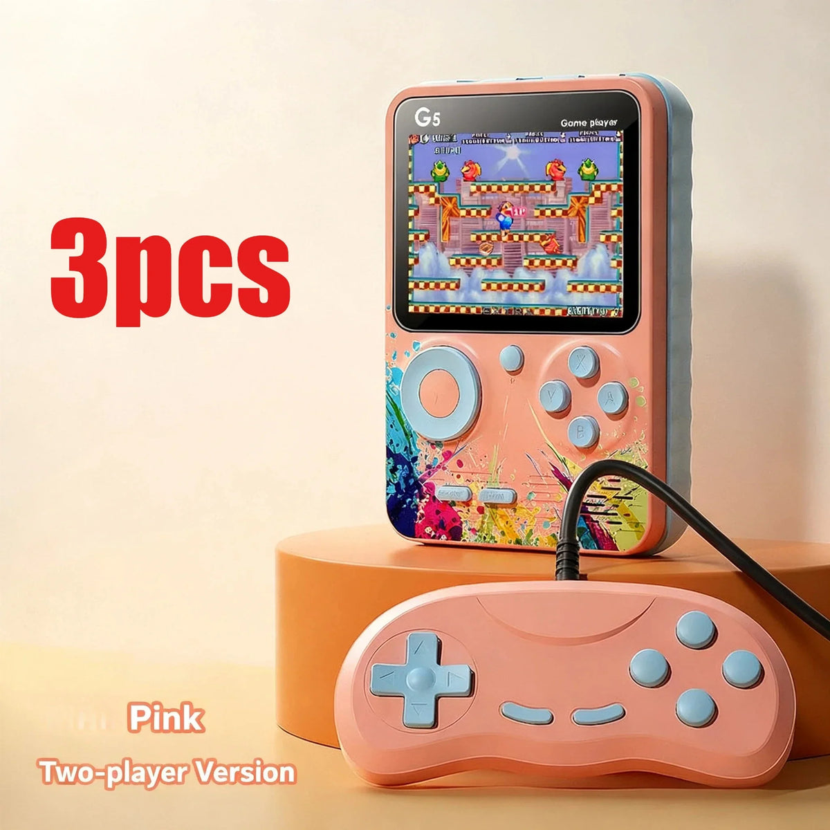 G5 3inch High-Defination Retro Handheld Game Console Supports TV built in 500 video Games