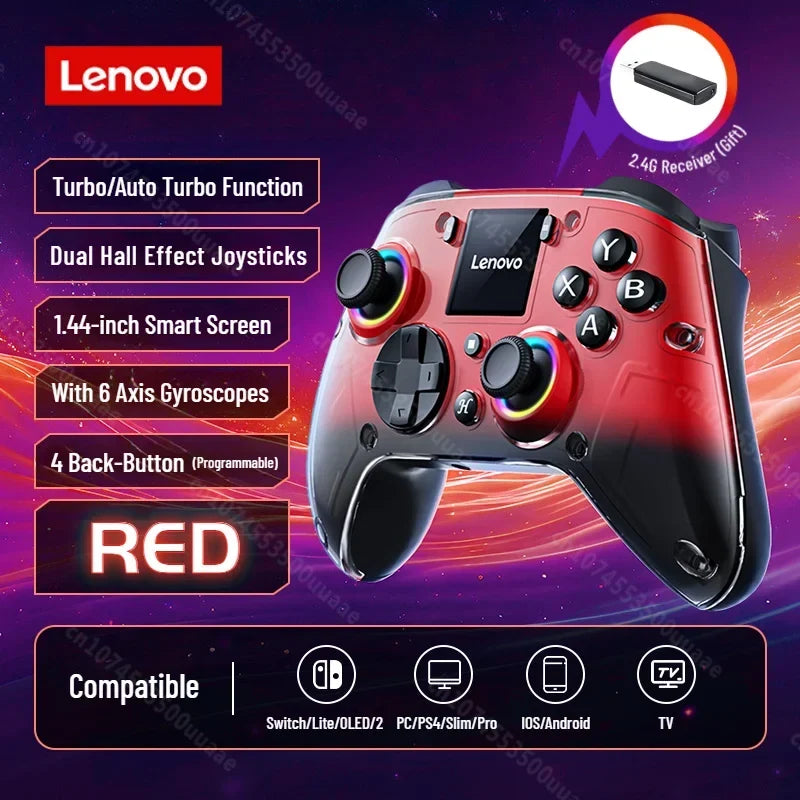 Lenovo X01 Smart Screen Wireless Gamepad, Dual Hall Joystick