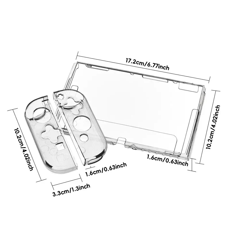DATA FROG TPU Soft Transparent Shell Protective Case Clear Frame Protector For Switch Oled Game Console Accessories