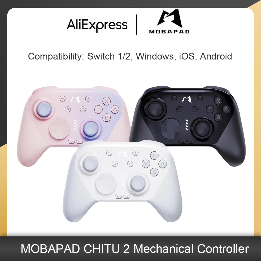 MOBAPAD CHITU 2 HD Mechanical Game Controller for Nintendo Switch 1/2, PC, Android, iOS with TMR Glide Sticks Gamepad