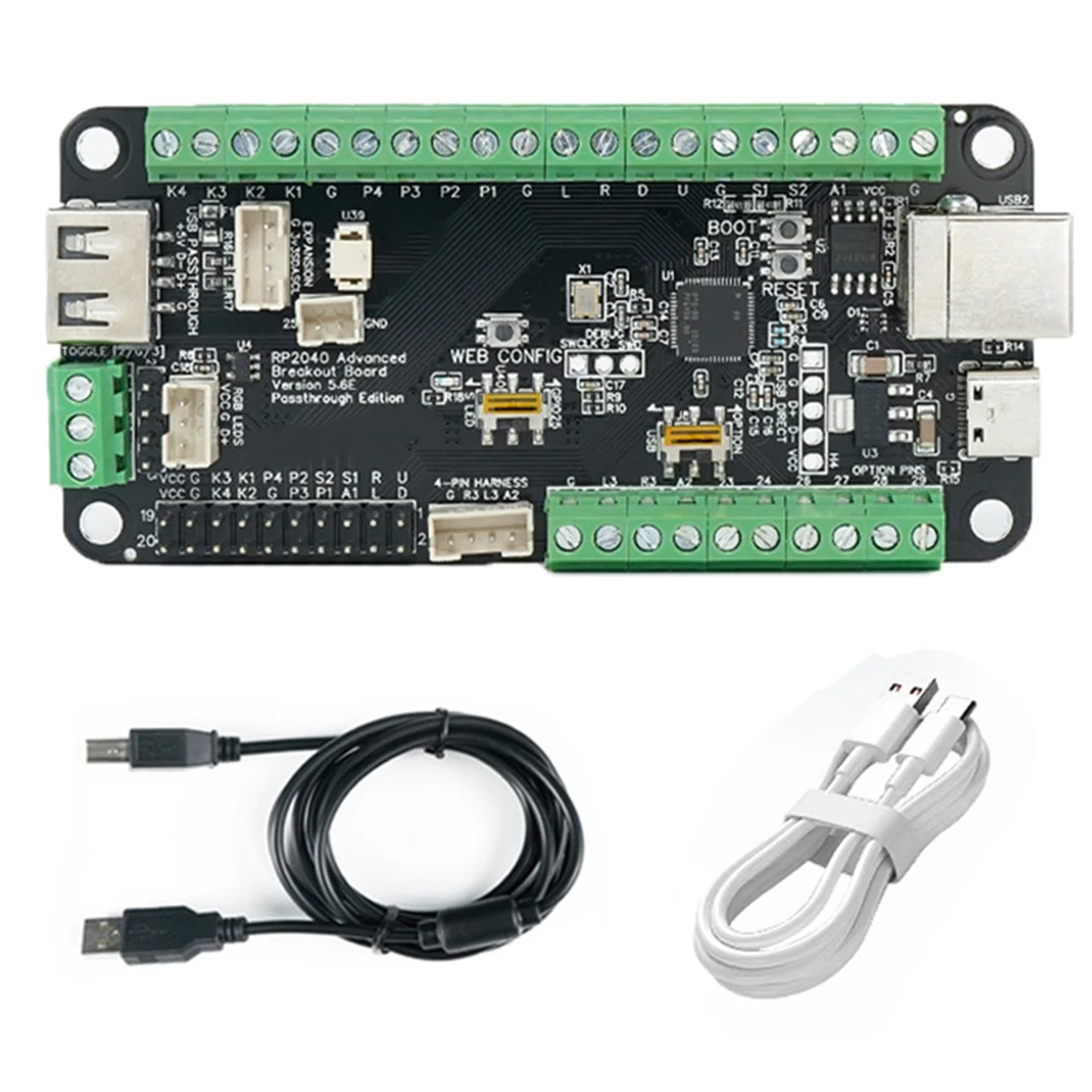 3C-GP2040 RP2040 Breakout Board USB Passthrough for Hitbox DIY