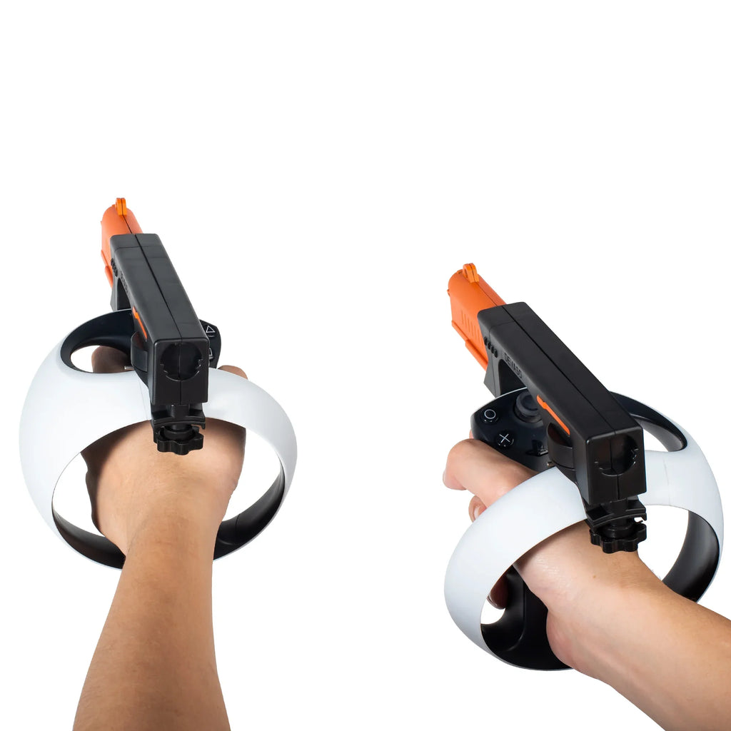 Magnetic VR Gun Stock for Playstation VR2 Handle Attachment with Shoulder Straps for Enhance FPS Gaming Experience