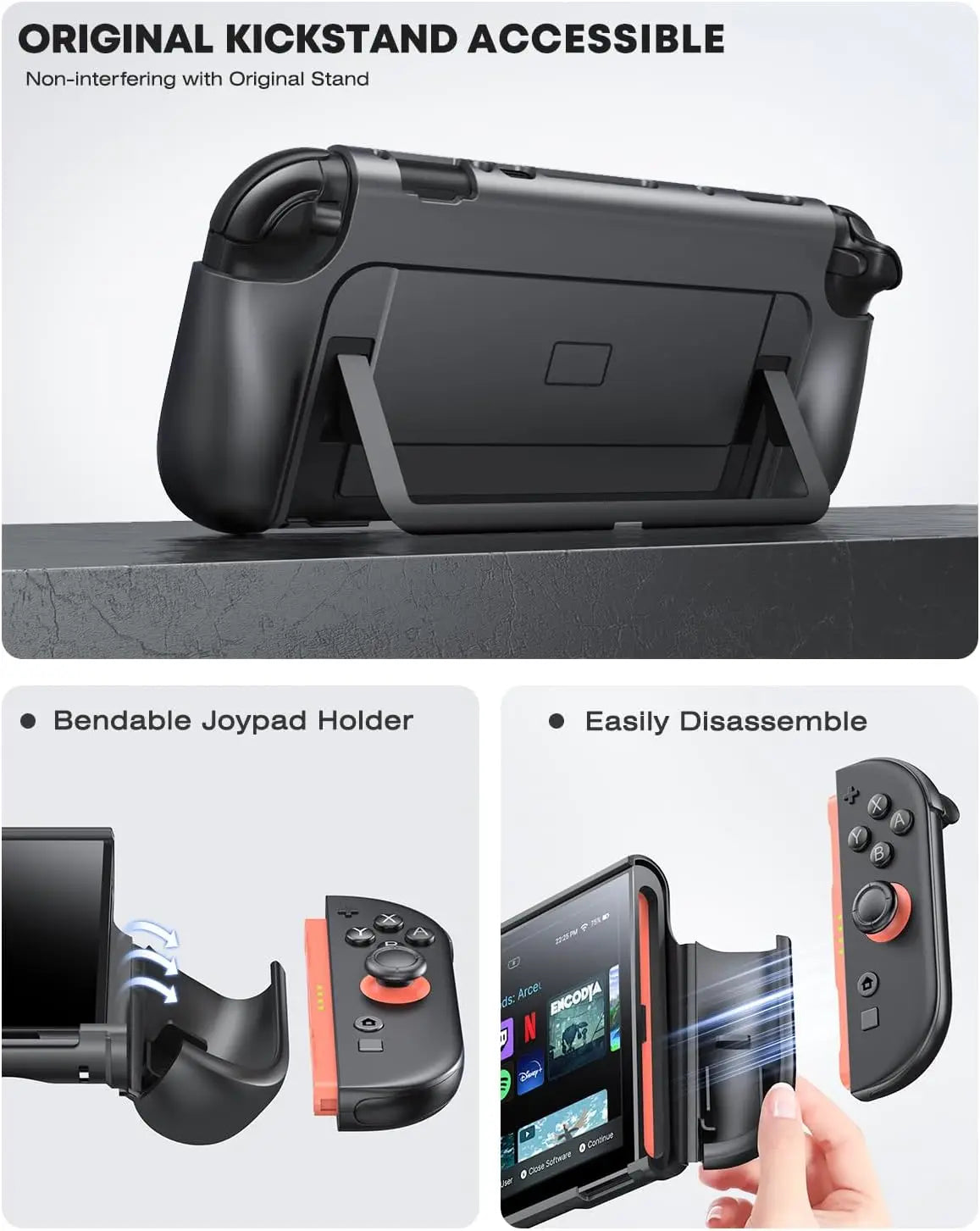 BEBONCOOL Ergonomic Grip Protective Case for Nintendo Switch 2 2025 with Original Dock Portable Travel Case for Switch 2