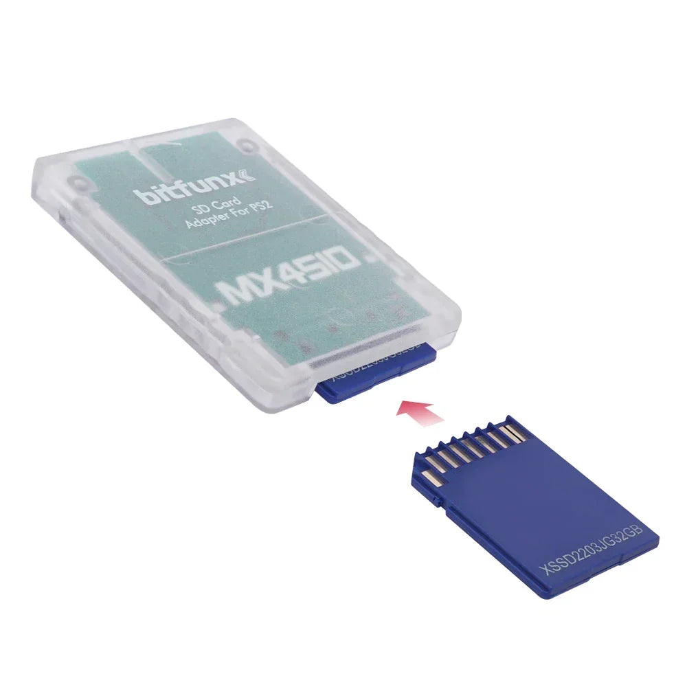 BitFunx MX4SIO Adapter for PS2, SIO2SD TF/SD Card Slot
