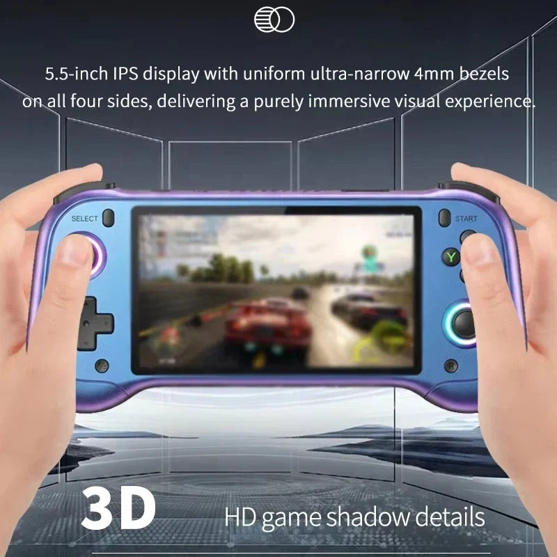POWKIDDY H55pro 4.95 Inch Retro Handheld, 64G, Dual Player